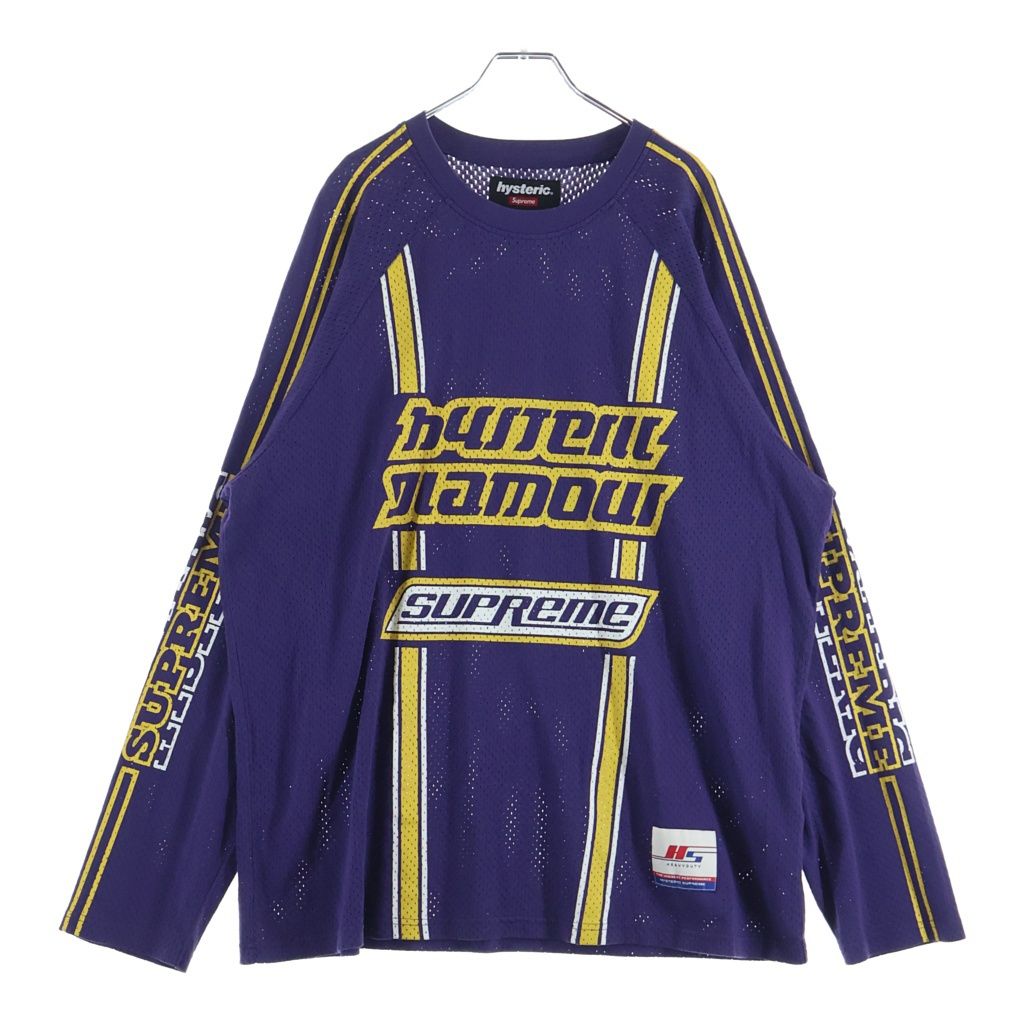 SUPREME (シュプリーム) ×24AW HYSTERIC GLAMOUR メッシュロングスリーブ 長袖カットソー パープル