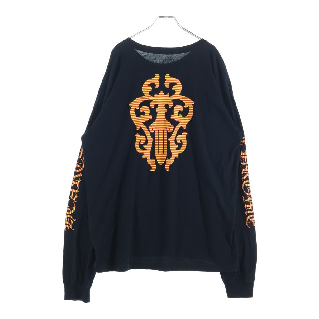CHROME HEARTS (クロムハーツ) CH L/S 袖英字ロゴ バックヴァインダガープリント長袖Tシャツカットソー