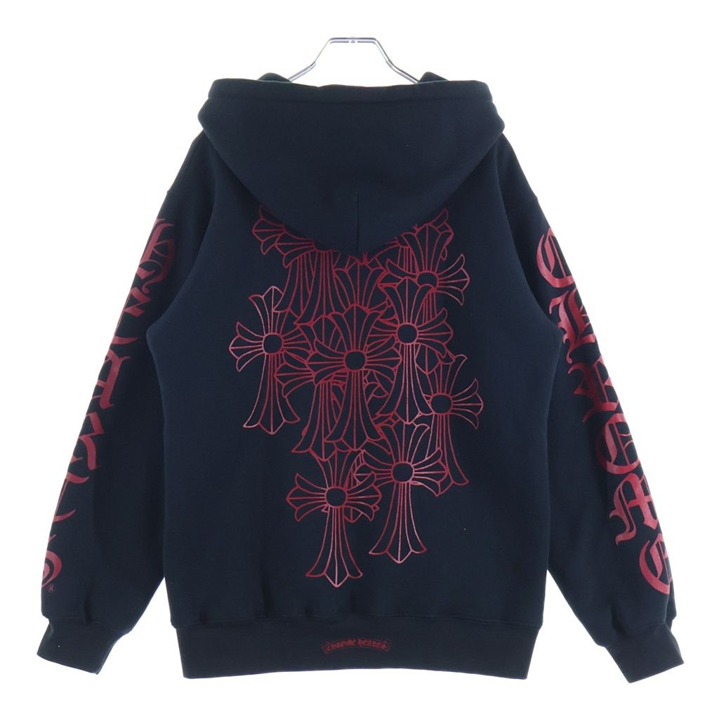 CHROME HEARTS (クロムハーツ) OLD SWTSHIRT HD ZIP オールド バックセメタリークロスプリント ジップパーカー