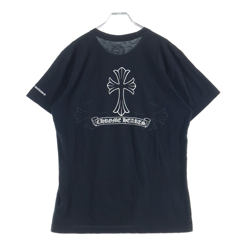 CHROME HEARTS (クロムハーツ) CH S/S バックセメタリーCHクロスプリント 半袖Tシャツカットソー