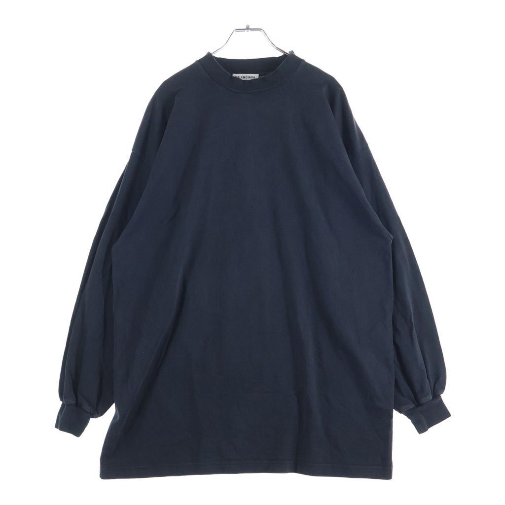 BALENCIAGA (バレンシアガ) バックロゴ ロングスリーブ 長袖Tシャツカットソー ブラック 693950