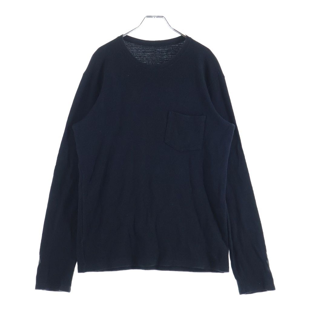CHROME HEARTS (クロムハーツ) 袖クロスパッチ サーマル 長袖Tシャツ ブラック