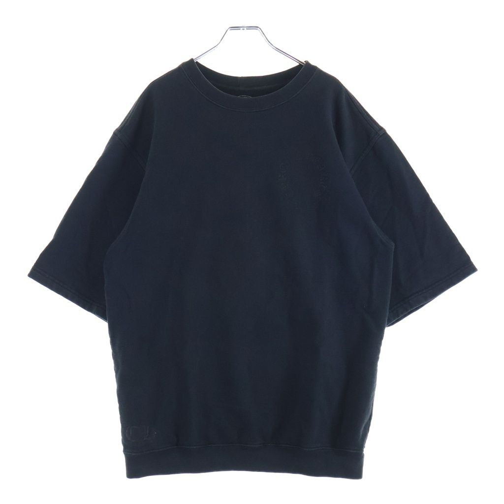 CHROME HEARTS (クロムハーツ) OLD CHプラス 両面プリント半袖 クルーネック スウェット ブラック