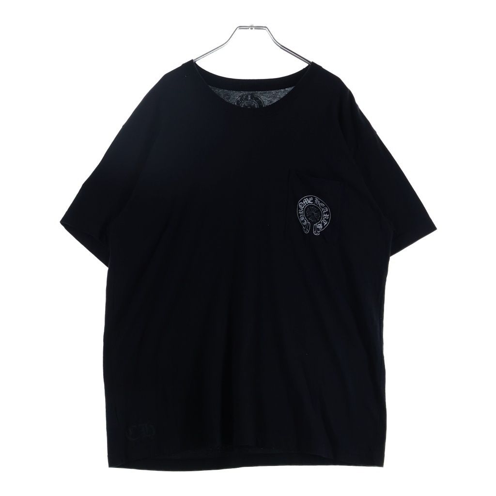 CHROME HEARTS (クロムハーツ) CH T-SHRT ラスベガス限定バックホースシュープリント 半袖Tシャツ カットソー ブラック