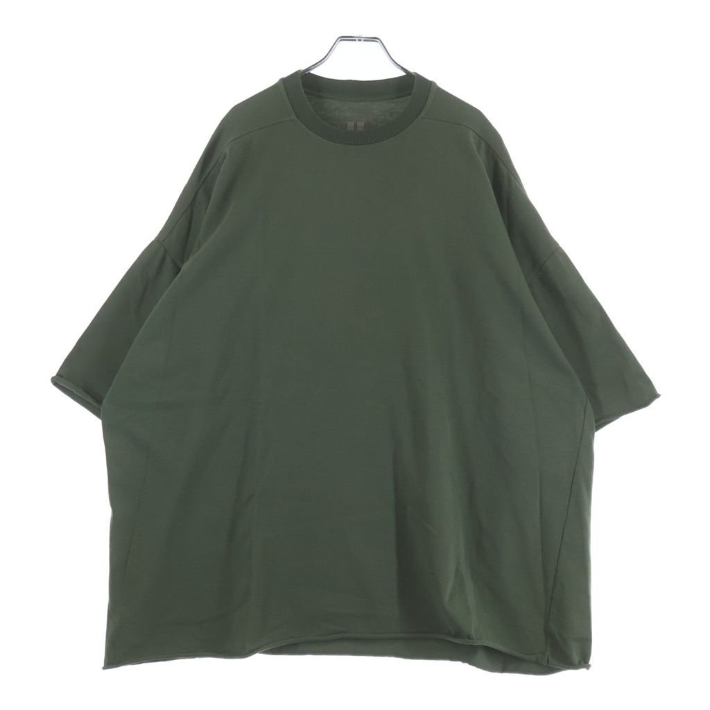 Rick Owens (リックオウエンス) 23SS TOMMY TSHIRT トミー クルーネック半袖オーバーサイズTシャツ グリーン RU01C4283-BA