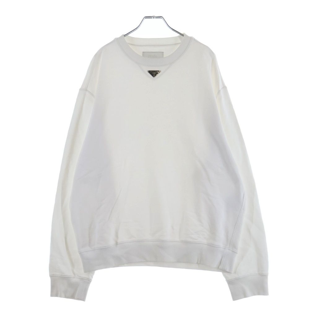 PRADA (プラダ) 23AW トライアングルロゴ スウェットトレーナー UJL26A S232 11LN ホワイト