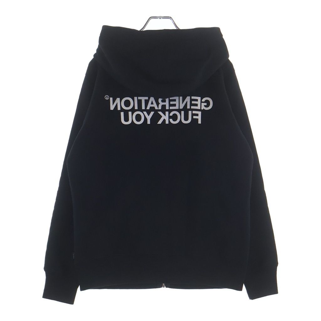 SUPREME (シュプリーム) 16AW ×UNDERCOVER Generation Fuck You Zip Up Sweat アンダーカバー ジェネレーション ファック ユー ジップアップパーカー ブラック