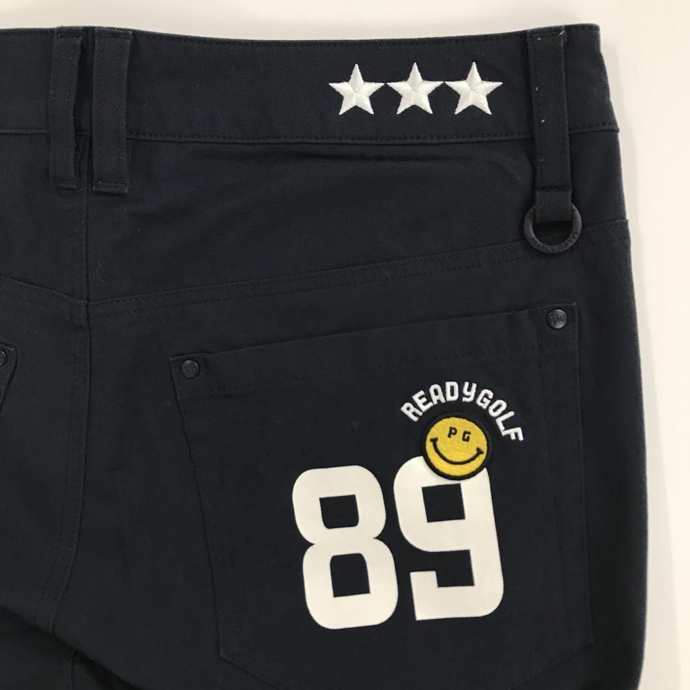 美品】パーリーゲイツ ジョガーパンツ ネイビー ロゴ白 ニコちゃん 星