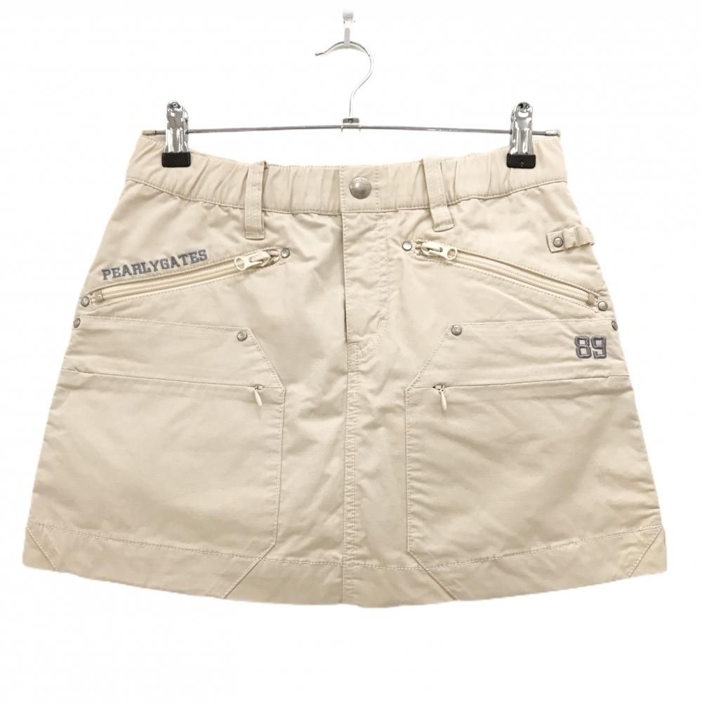 美品】パーリーゲイツ スカート ライトベージュ系 ウエストゴム
