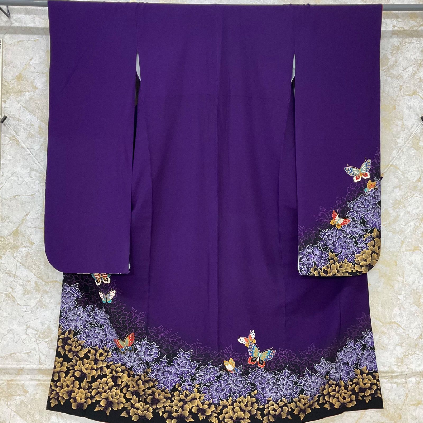 kimono+one◆kimonoarisa◆素敵な振袖◆洗える着物◆袷◆TS◆東レシルック◆広衿◆裄長◆ロング◆裄67.5肩丈171.5