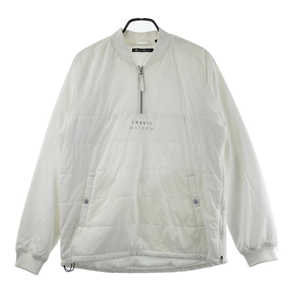 サイズ：XL TRAVIS MATHEW トラビスマシュー ハーフジップ 中綿ジャケット ブルゾン ホワイト系 [240101657598] ゴルフウェア メンズ ストスト