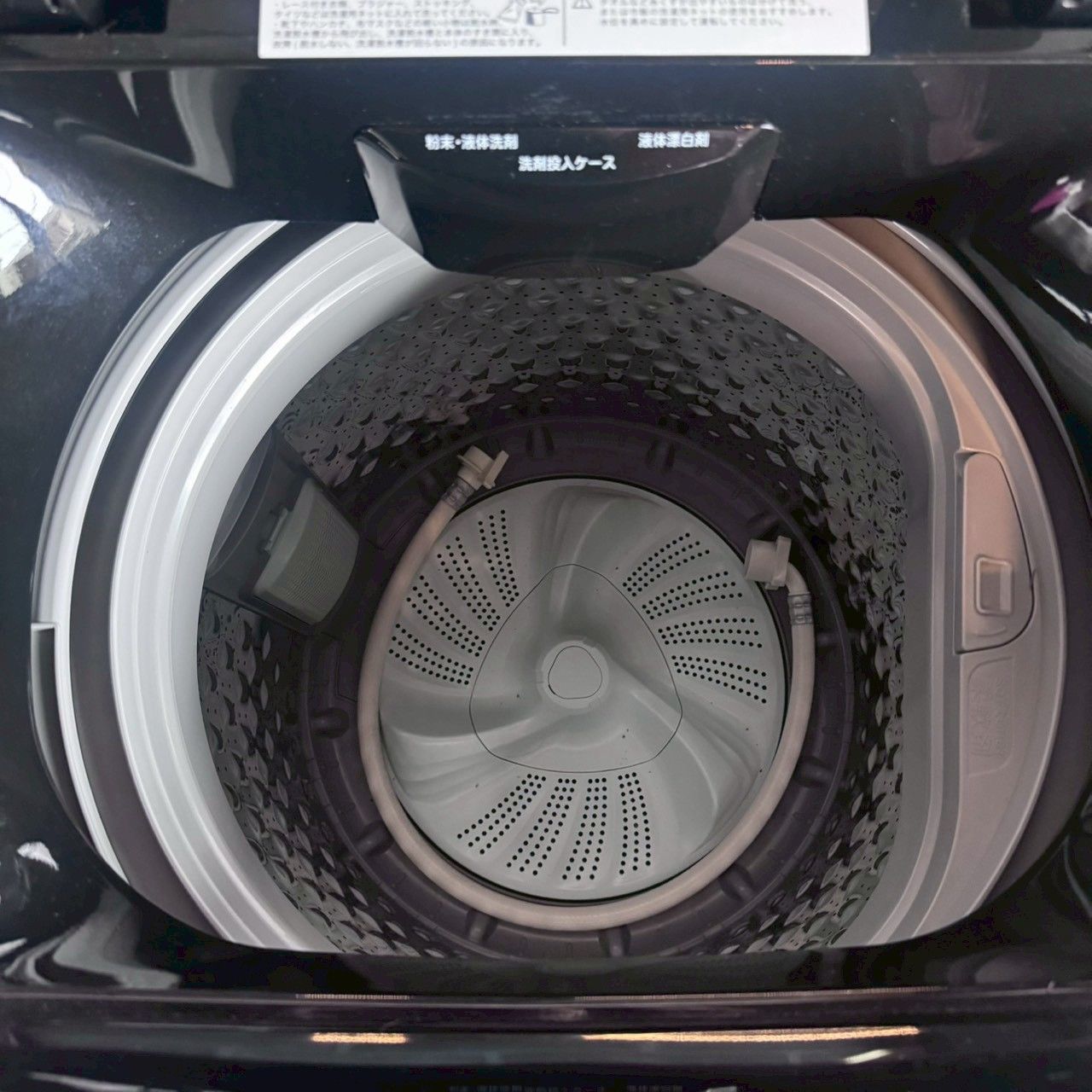 ニトリ NITORI 洗濯機 2024年製 縦型洗濯機 6.0kg 黒 ガラストップ