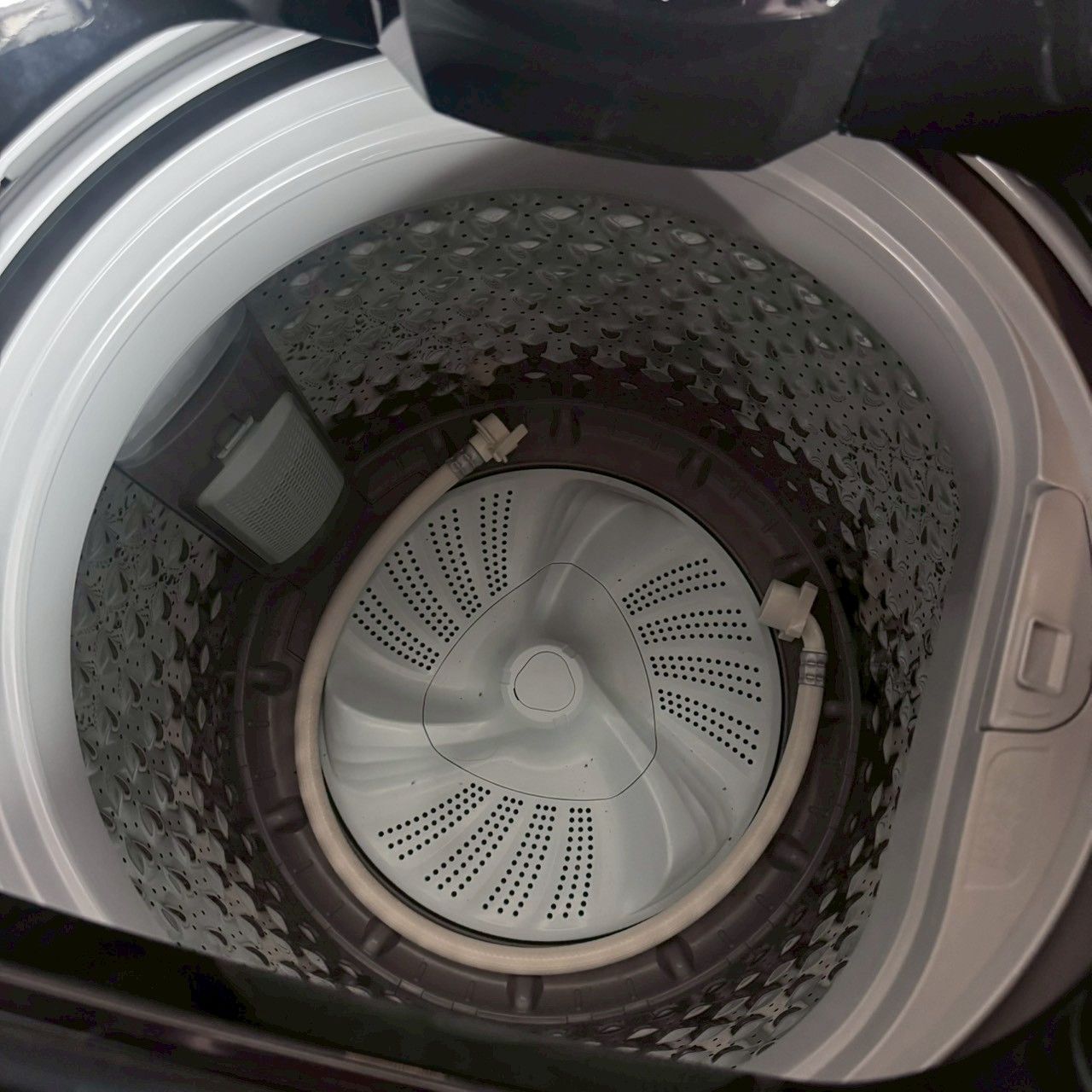 ニトリ NITORI 洗濯機 2024年製 縦型洗濯機 6.0kg 黒 ガラストップ