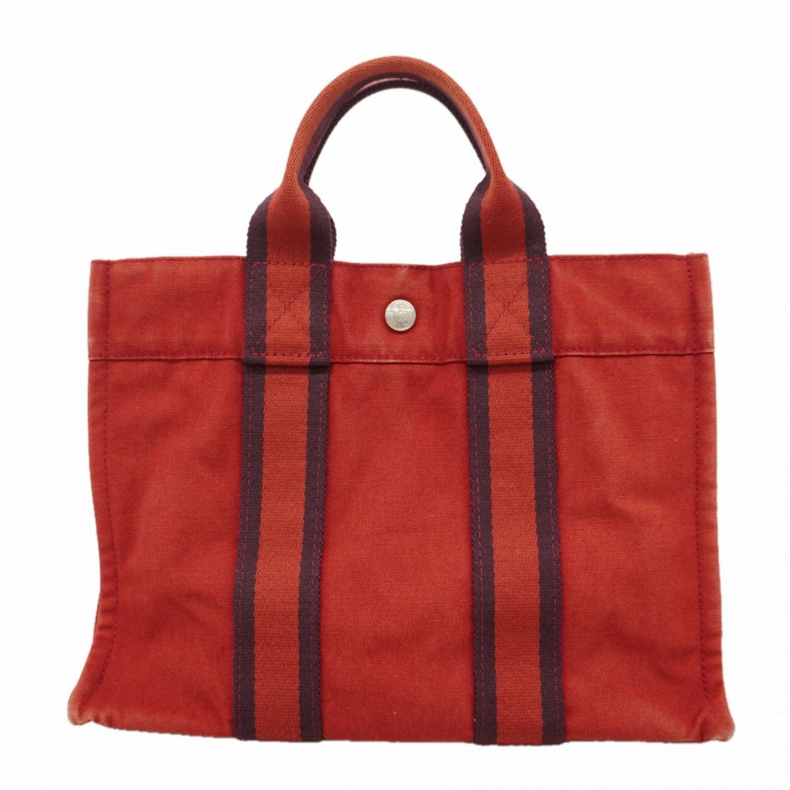 エルメス(Hermes) エルメス トートバッグ フールトゥPM キャンバス レッド レディース