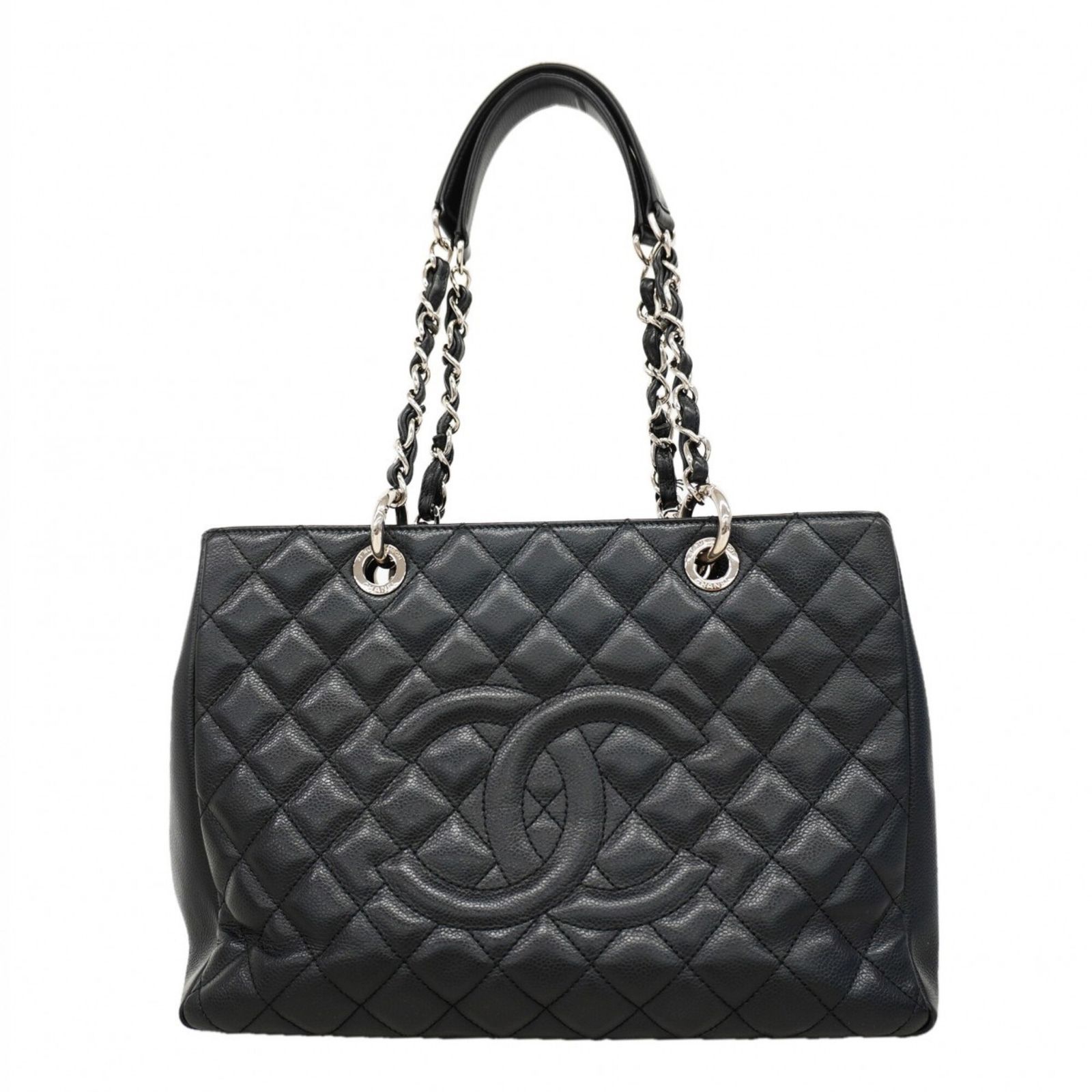 シャネル(Chanel) シャネル トートバッグ・チェーントート マトラッセ キャビアスキン ブラック レディース