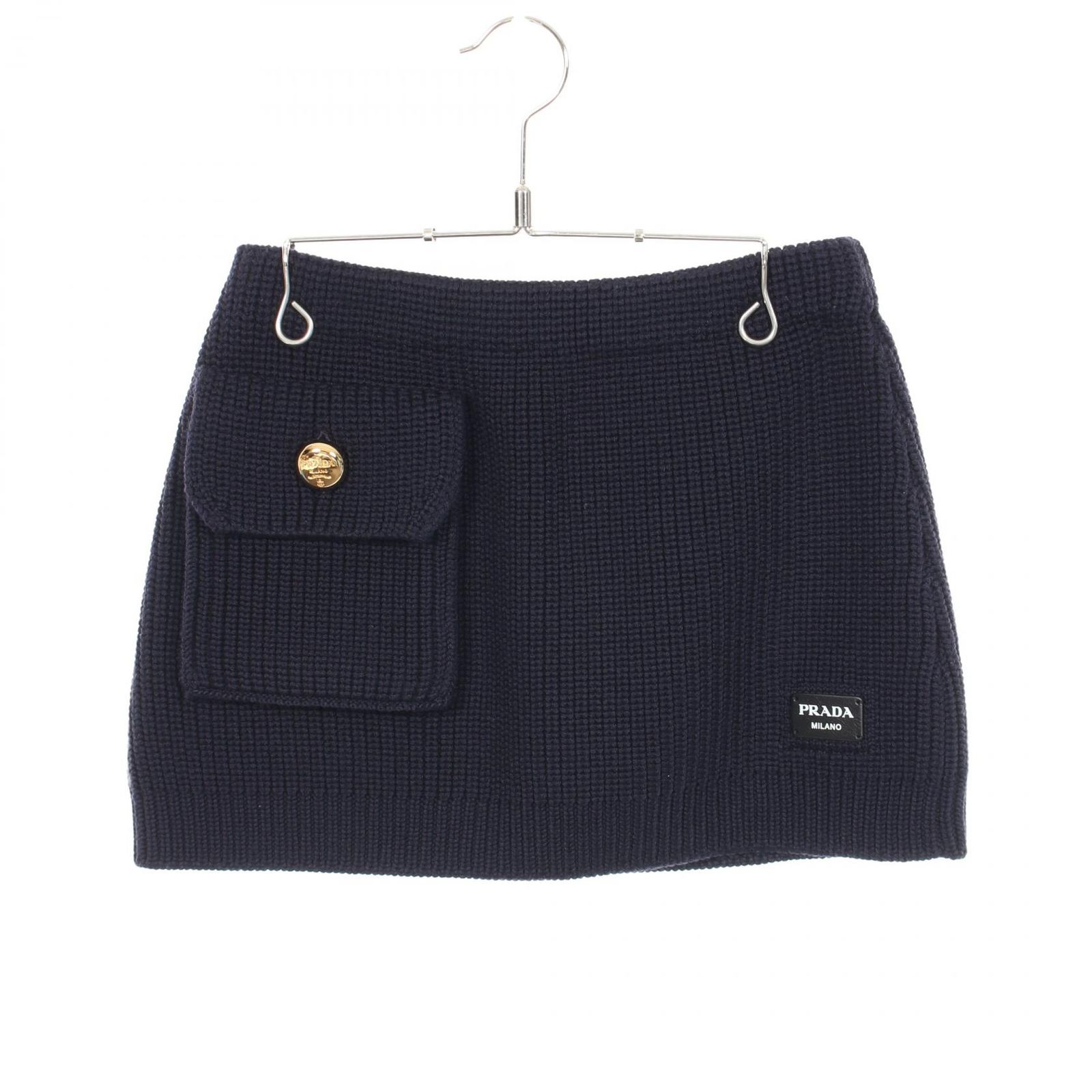 プラダ PRADA スカート ニット ウール ニットスカート レディース Used A
