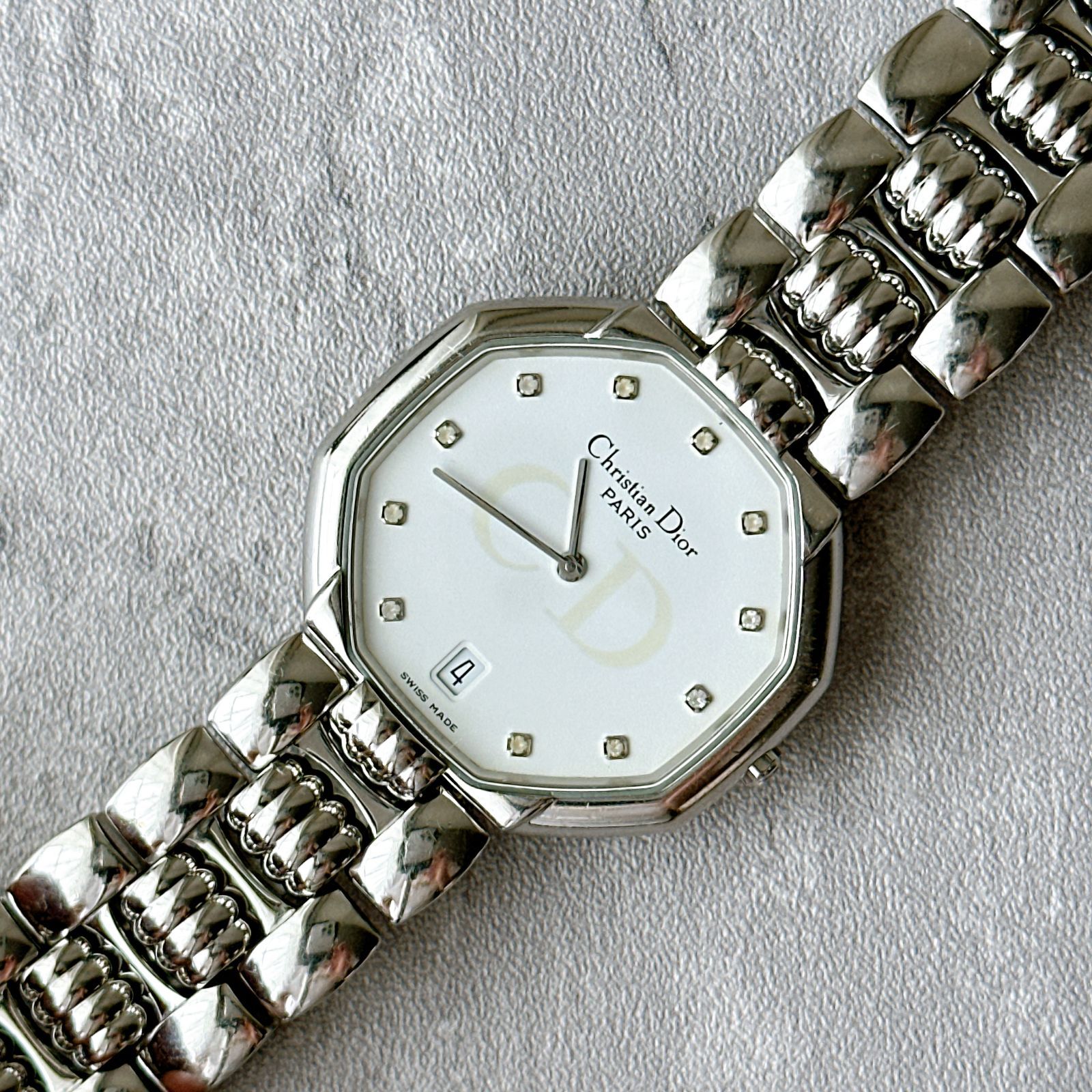 Christian Dior Christian Dior CD Logo Octagon Case Swiss Quartz Genuine Breath Vintage Watch Unisex Mens Womens