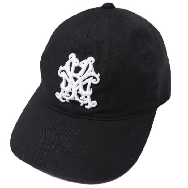 KAMIYA x CA4LA カミヤ カシラ 25AW 別注 日本製 KMY Cap ロゴ刺繍 ベースボールキャップ G15CA102-0 Free BLACK 6パネル MYne MAISON MIHARA YASUHIRO 帽子 g27050