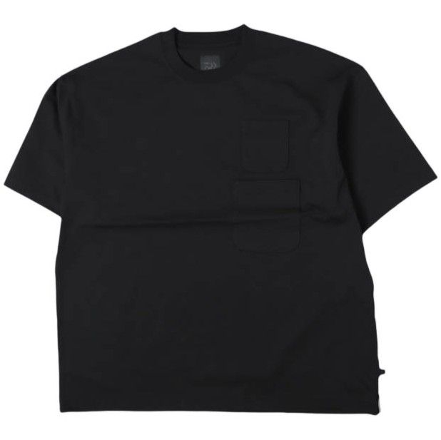 新品 DAIWA PIER39 ダイワ ピア39 25SS TECH W/POCKET CREW TEE テックダブルポケットクルーネックTシャツ BE-32025 L BLACK 半袖 トップス g27069