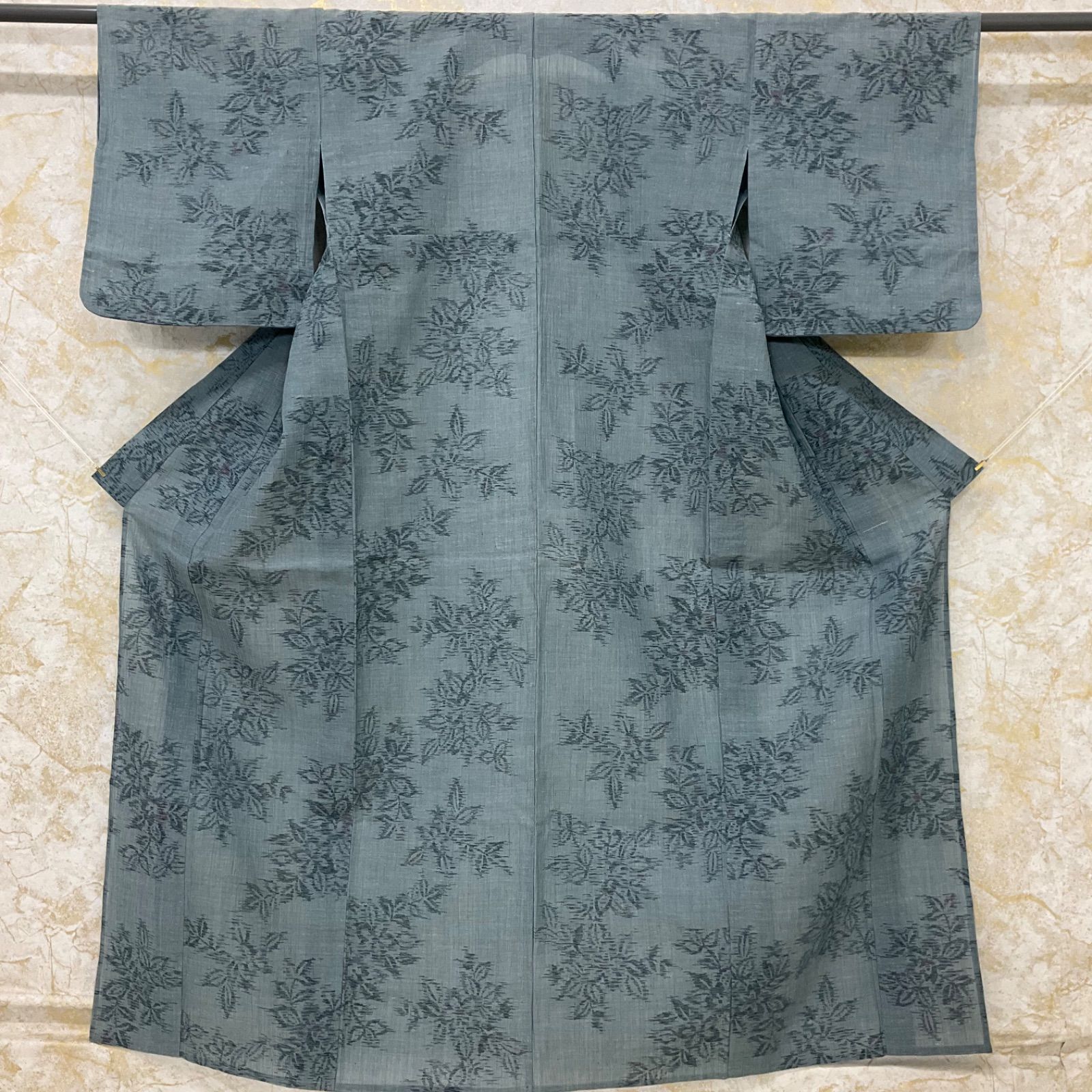 kimonoarisa厳選単衣夏物夏着物◆小千谷ちぢみ◆本麻◆裄63.5丈155 kimono+one◇kimonoarisa◇美品◇夏物◇夏着物◇単衣◇小千谷ちぢみ風