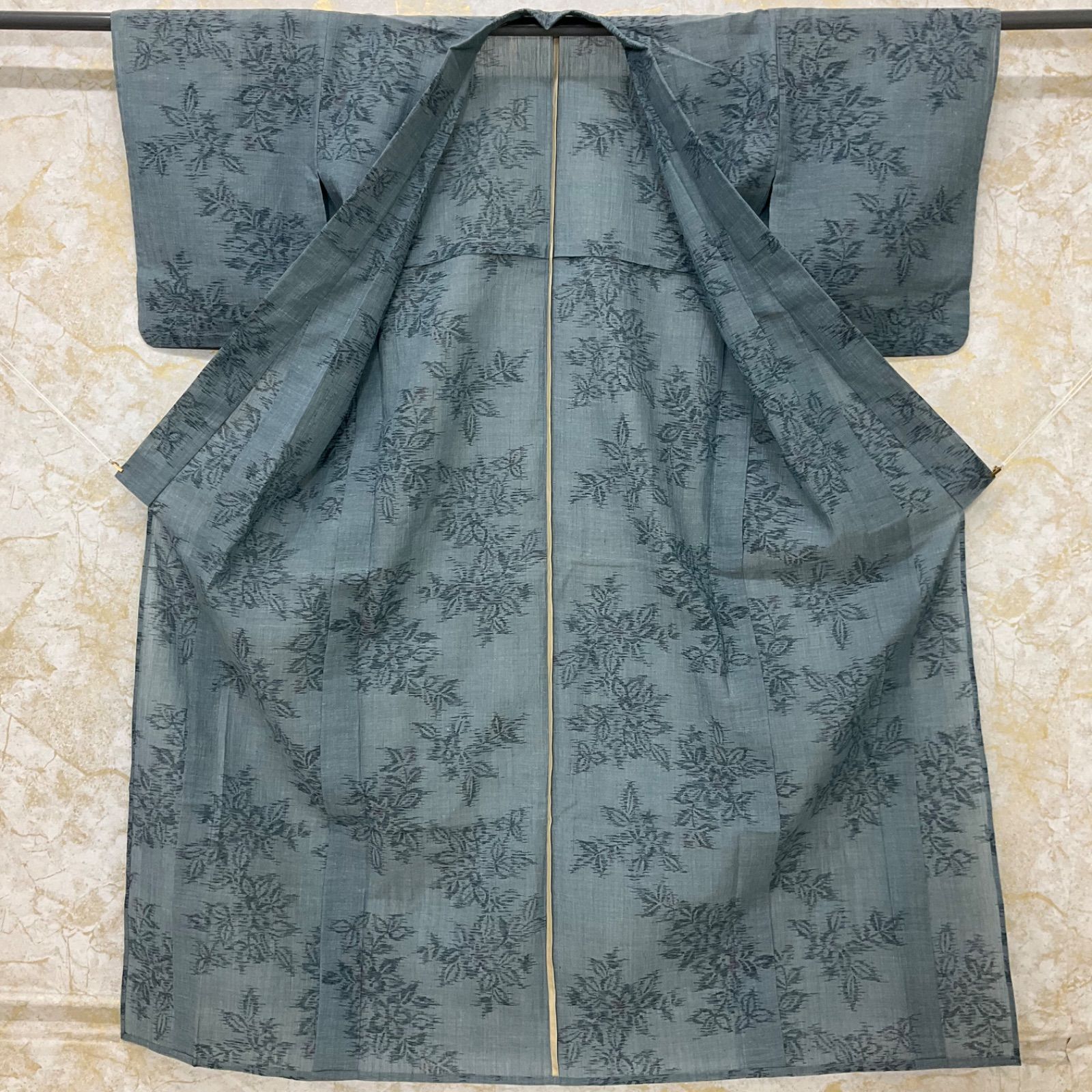 kimono+one◇kimonoarisa◇美品◇夏物◇夏着物◇単衣◇小千谷ちぢみ風