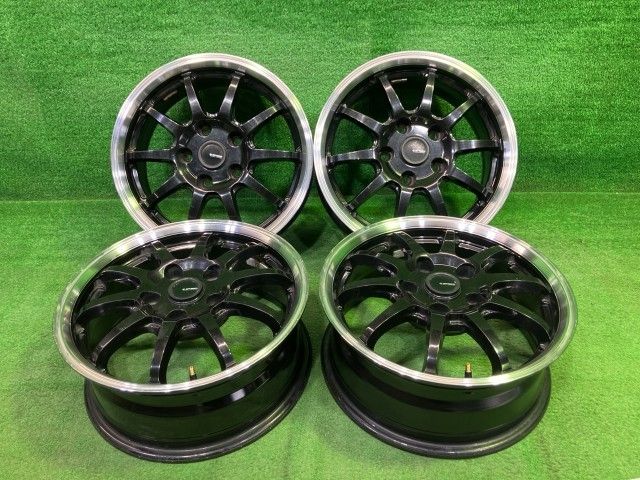 自動車 社外 セレナ ホイール アルミ クロ 15インチ 6J 5穴 4本 114.3 +43
