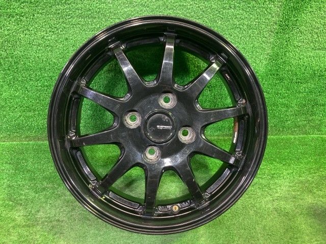 ジースピード 軽自動車 ホイール アルミ クロ 14インチ 4.5J 4穴 4本 