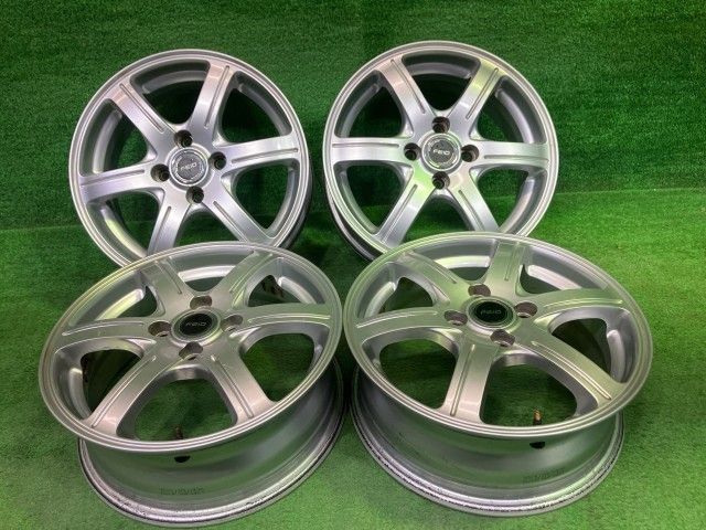 フェイド ｱｸｱ ｷｭｰﾌﾞ ホイール アルミ シルバー 15インチ 5.5J 4穴 4本 100 +45