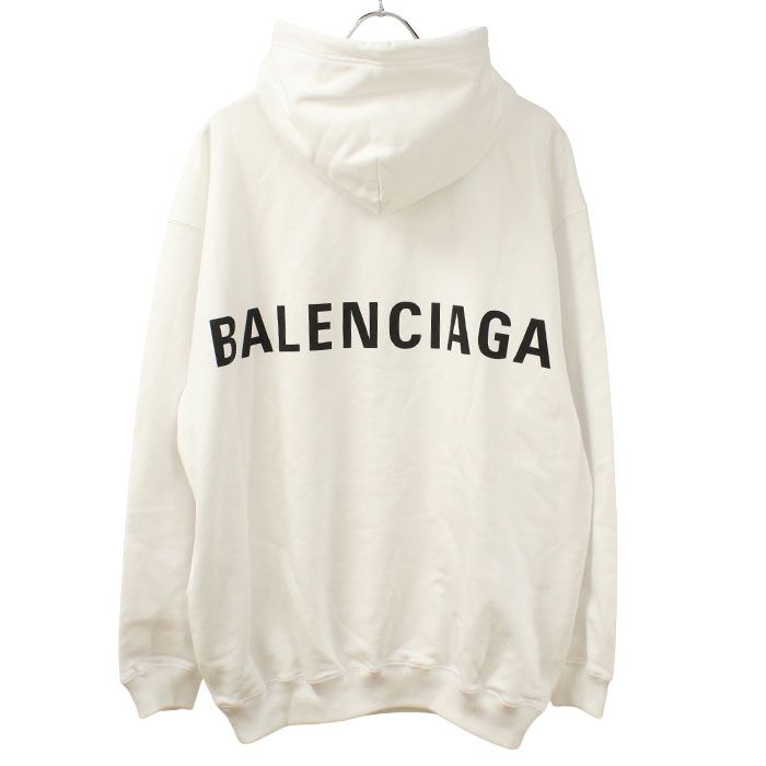 BALENCIAGA バレンシアガ バックロゴ フーディー 556143 パーカー/コットン100%【中古】 メンズ