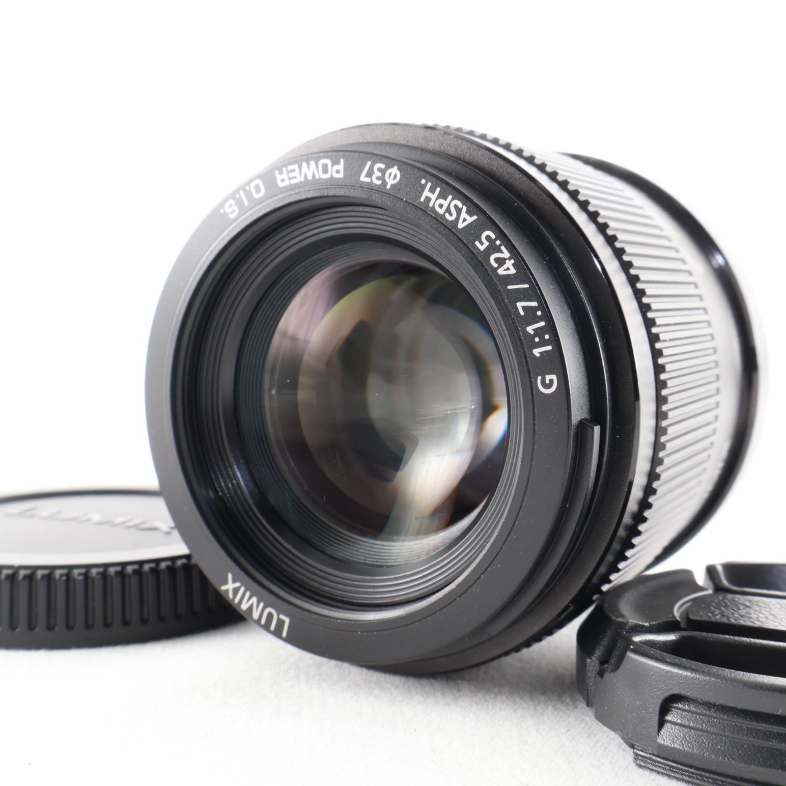 （お値下げ中）カメラ　Panasonic 単焦点　レンズ 美品】パナソニックPanasonic 単焦点 中望遠レンズ マイクロフォー