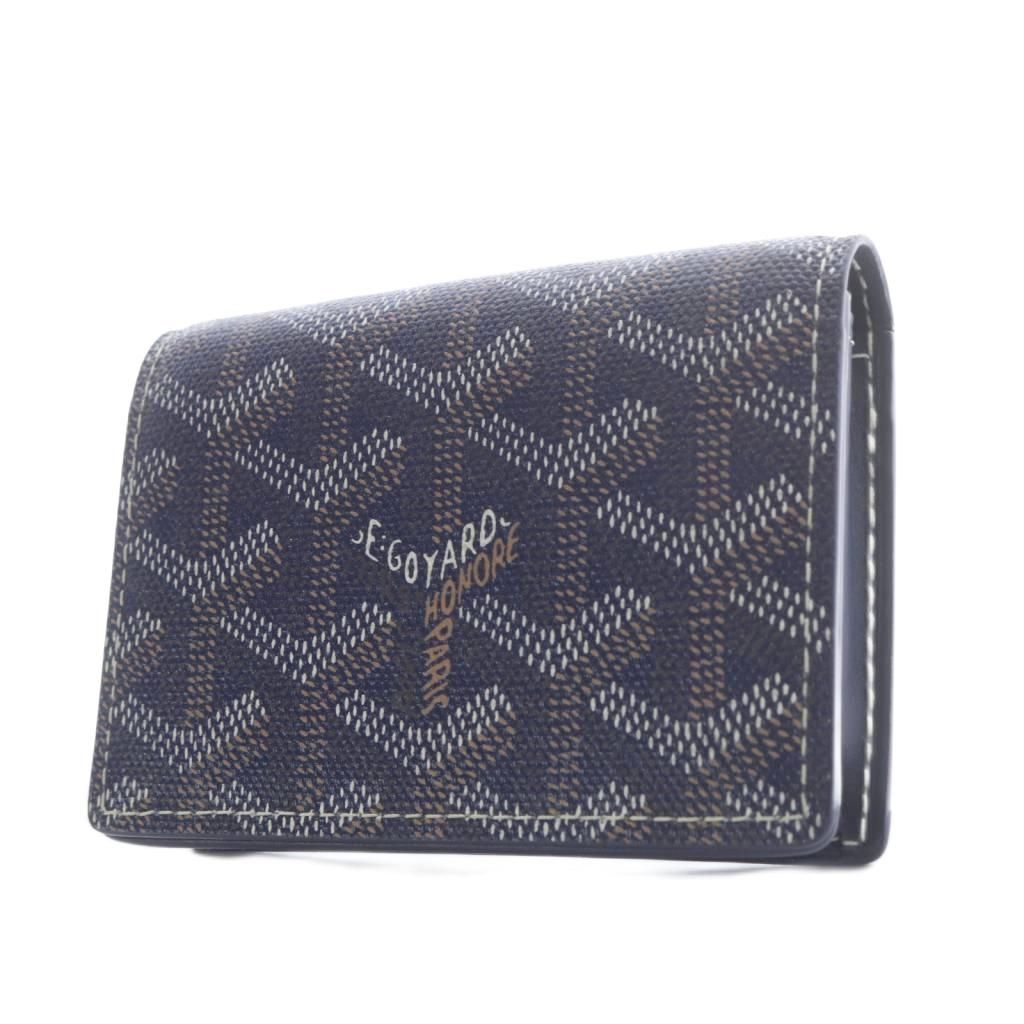 ゴヤール　マルゼルブ　名刺入れ ゴヤール GOYARD マルゼルブ カードケース 名刺入れ レザー ネイビー