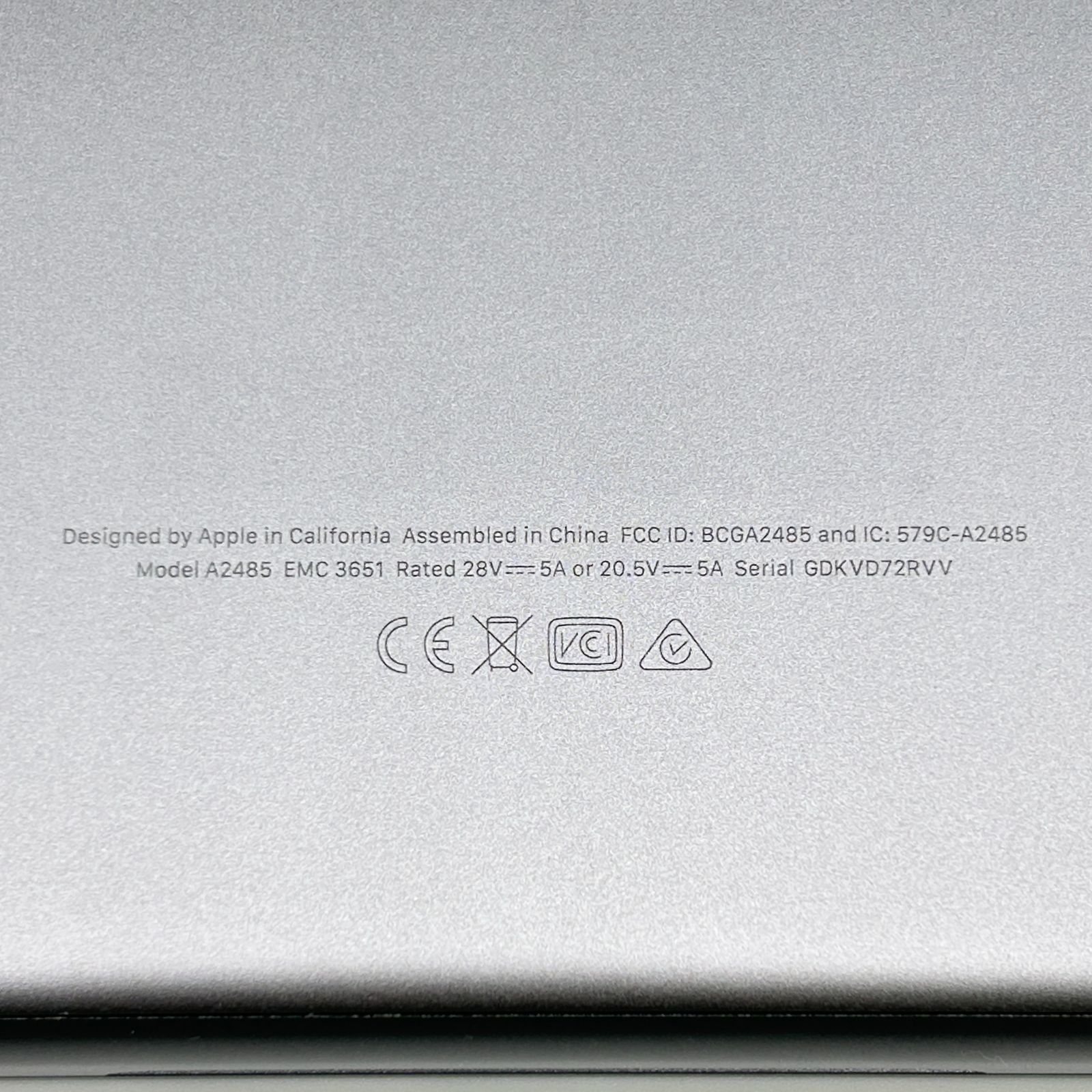 即配【良品】Apple MacBook Pro 2021年モデル 16-inch A2485 Apple M1 Max GPU 32コア メモリ 64GB SSD 1TB シルバー JIS配列 最大容量100％ 動作確認済 送料無料