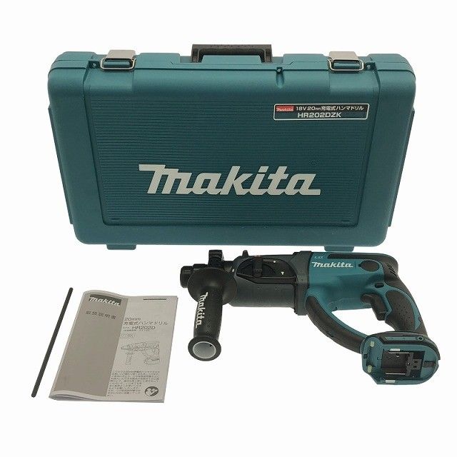 ☆未使用品☆ makita マキタ 18V 20mm 充電式ハンマドリル HR202DZK 青/ブルー 本体+ケース131181