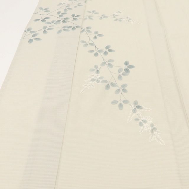 ゆめsaku 夏着物 正絹 変則絽 居敷当て付 手縫い仕立て 訪問着 P-93 百華❀Y5135◇夏着物 絽 正絹 萩 居敷当て付き 手縫い仕立て 訪問着