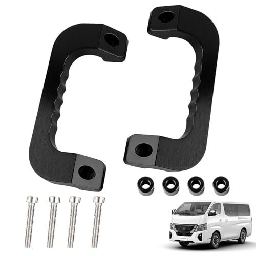 NV350 E26 キャラバン アルミ アシスト グリップ レッド 運転席 助手席 2P グラブ ハンドル 純正交換 タイプ 左右（ブラック）as 615eb367