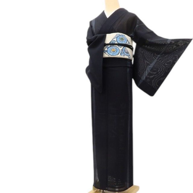百華❀Y5137◇美品 夏着物 ますいわ屋謹製 紗紬 正絹 手縫い仕立て