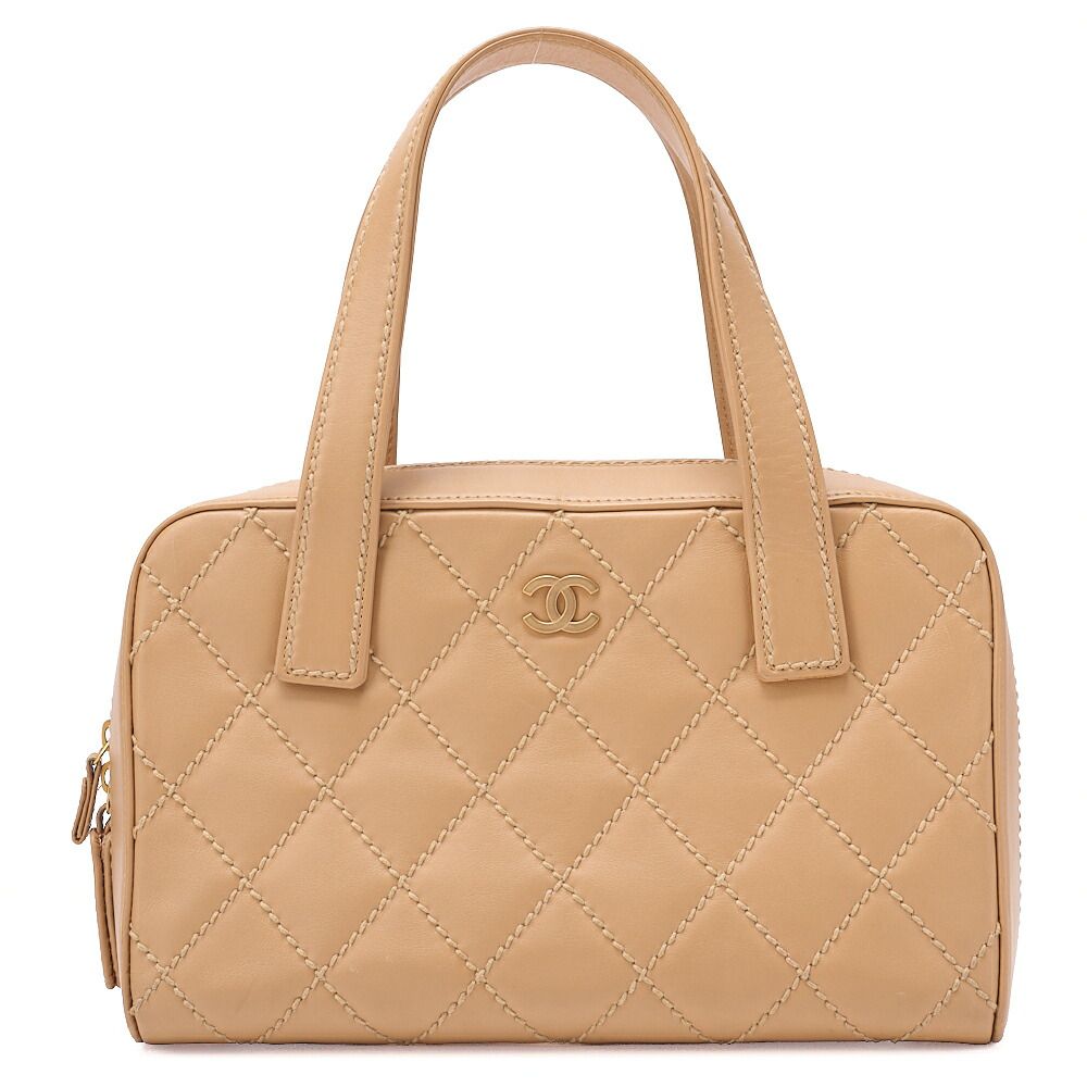 CHANEL シャネル ココマーク ワイルドステッチ ハンドバッグ カーフ