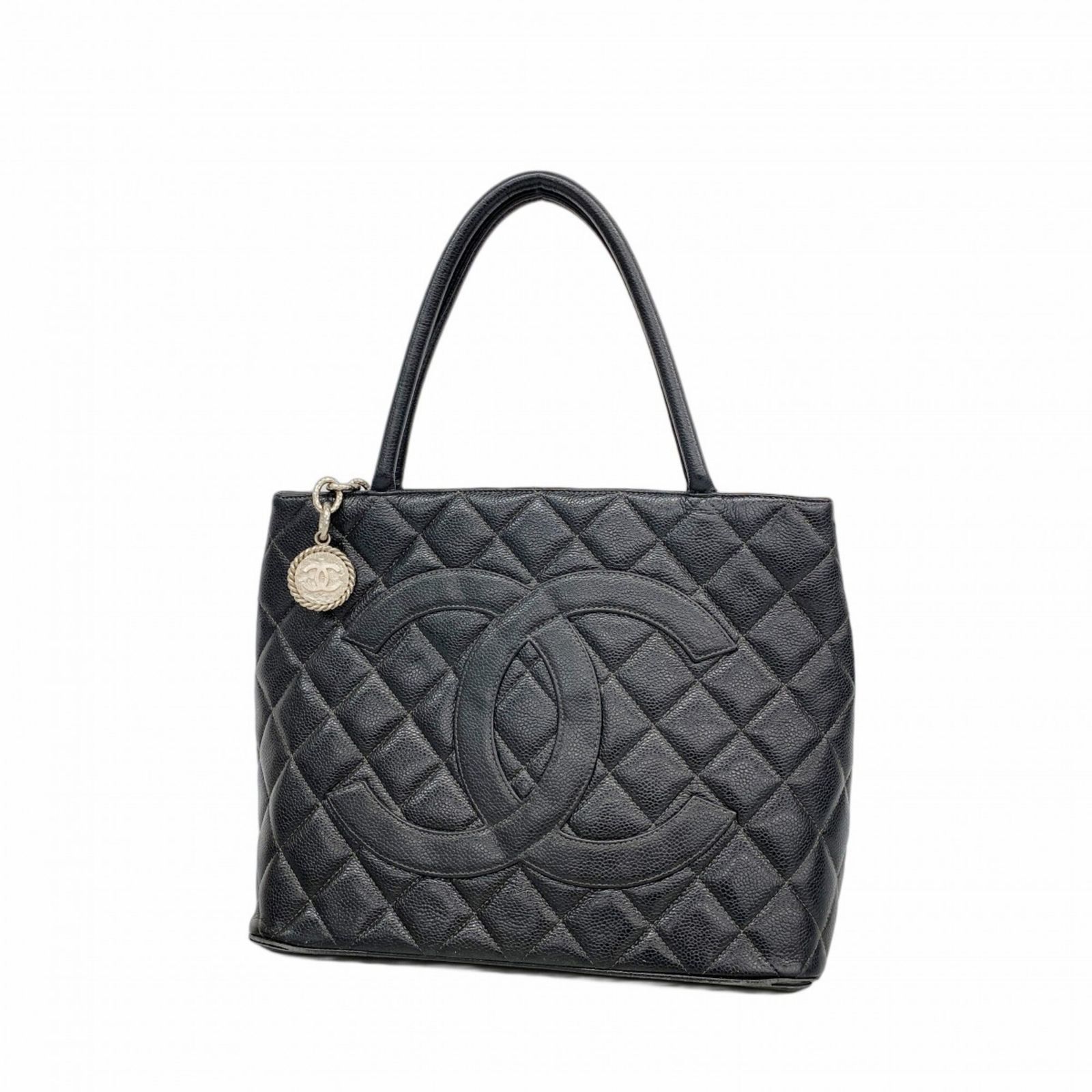 シャネル(Chanel) シャネル トートバッグ 復刻トート キャビアスキン ブラック レディース