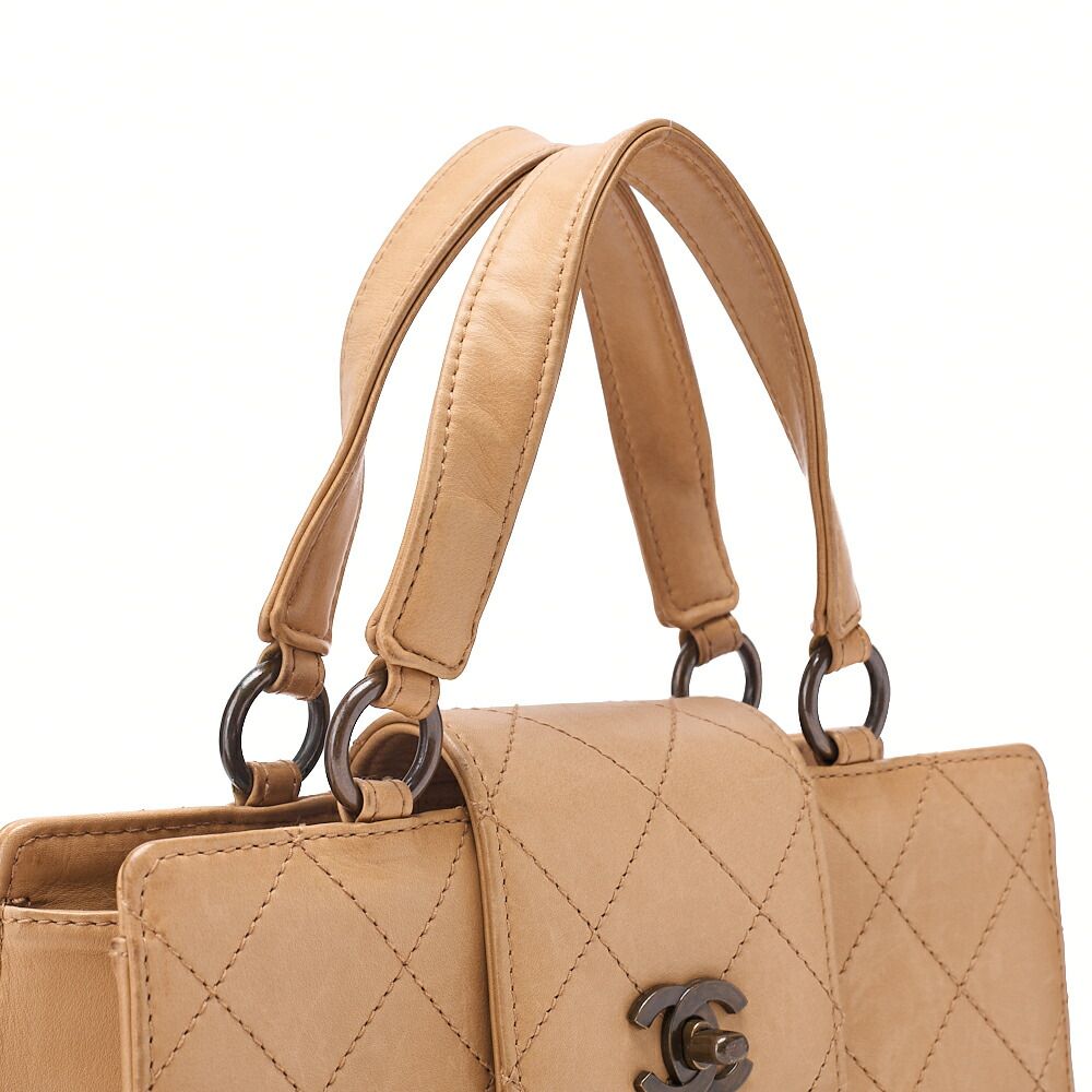 CHANEL シャネル ラムスキン マトラッセ ビコローレ ハンドバッグ