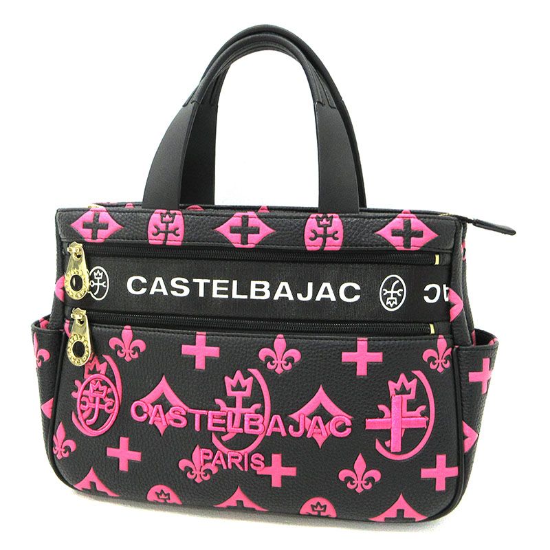 【三重本店】 中古 CASTEL BAJAC | カステルバジャック トートバッグ ドライビング 068531 ブラック×ピンク 【121】