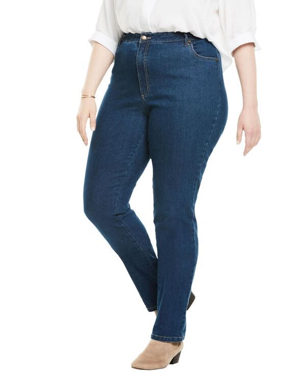 ウーマン ウィズイン レディース ボトムス デニムパンツ デニム Woman Within Womens Within StraightLeg Stretch Denim Jean Medium st