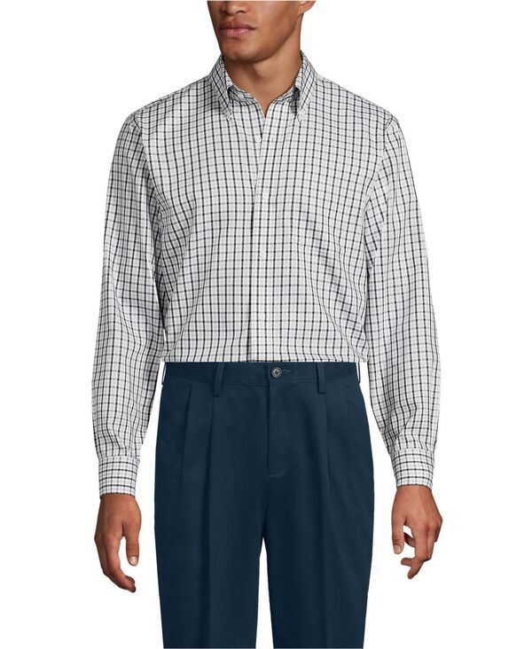 ランズエンド メンズ トップス シャツ ボタンダウン ダウン Lands End Mens Pattern No Iron Supima Pinpoint Button Down Collar Dre