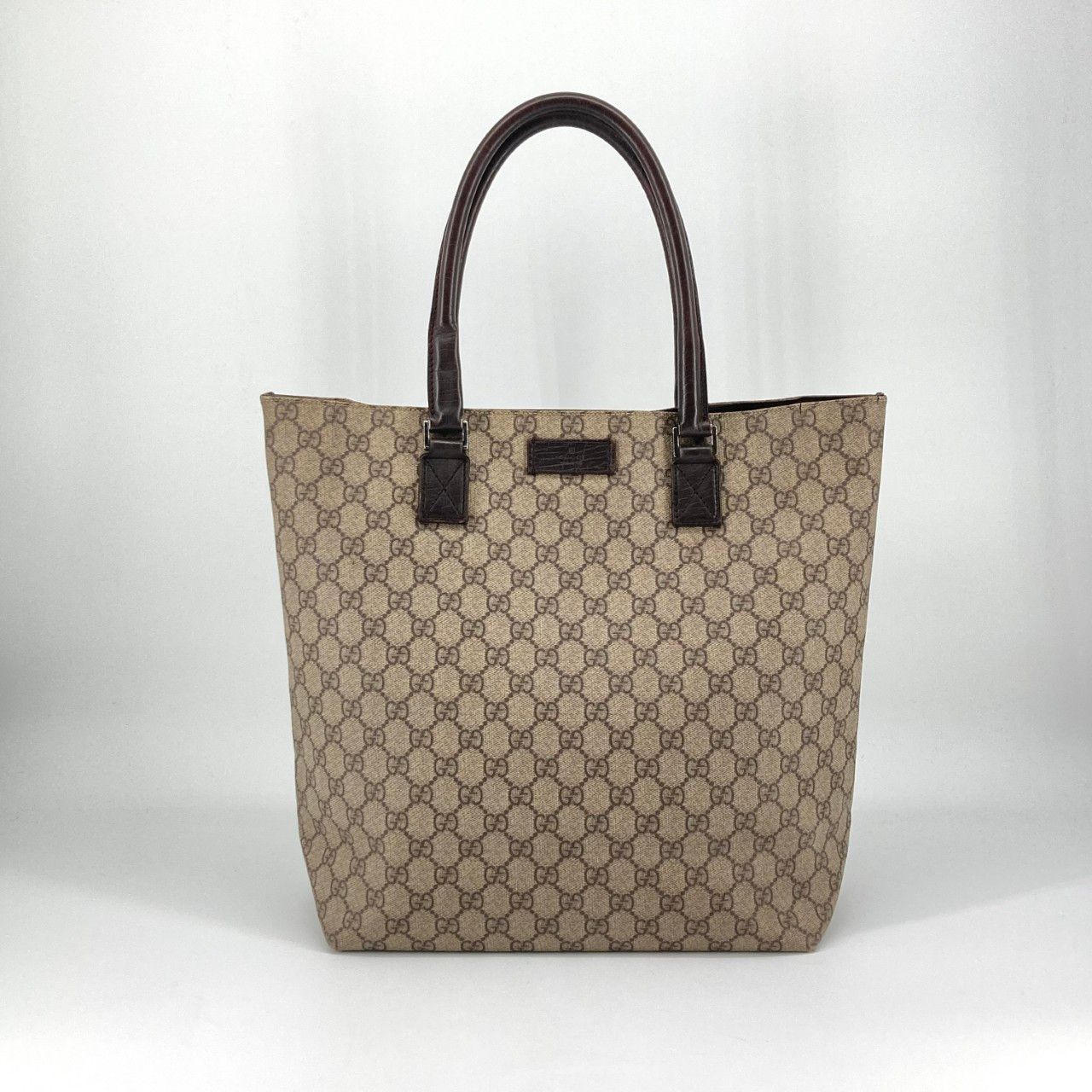 1円 GUCCI グッチ 131220 203993 GG柄 GGスプリーム PVC×レザー