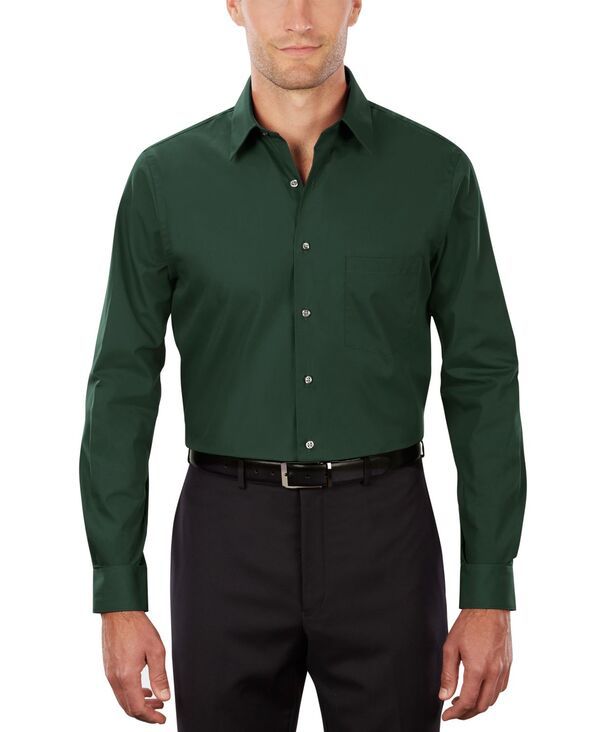 ヴァンハウセン メンズ トップス シャツ Van Heusen Mens Poplin Dress Shirt Classic Athletic Fit Pvh Leaf