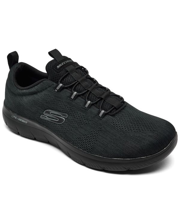 スケッチャーズ メンズ シューズ スニーカー Skechers Mensummits Louvin SlipOn Training Sneakers from Finish Line Black ブラ