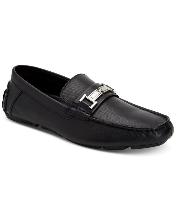 カルバンクライン メンズ シューズ スニーカー Calvin Klein Mens Magnus Casual Slipon Drivers Black ブラック