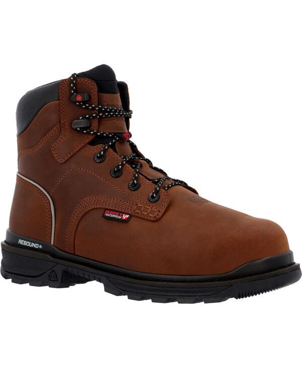 ロッキー メンズ シューズ ブーツ・レインブーツ ROCKY Mens Rams Horn Composite Toe Internal Met Guard Work Boot Crazy horse