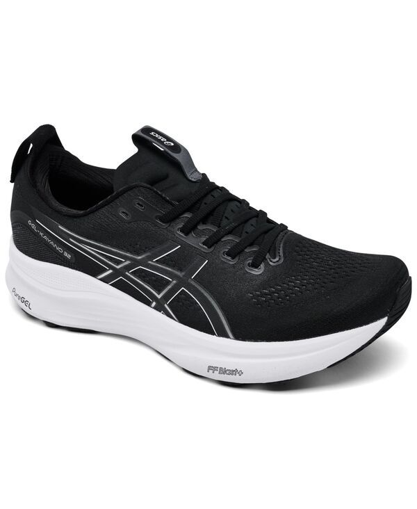 アシックス メンズ シューズ スニーカー Asics Mens GELKayano 32 Running Sneakers from Finish Line Black White ホワイト