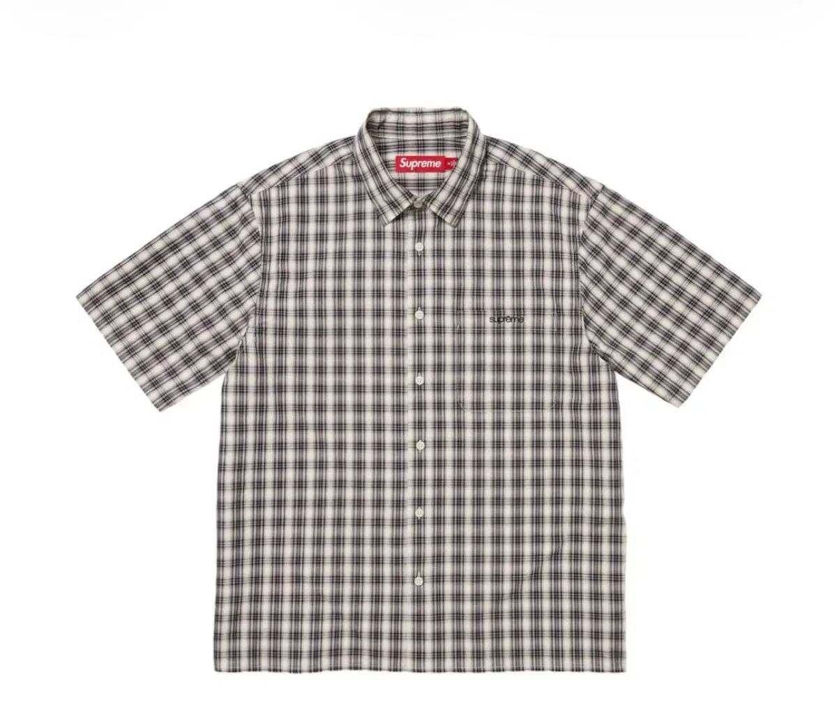 M シュプリーム ミニ プレイド ショートスリーブ シャツ ストーン 26SS