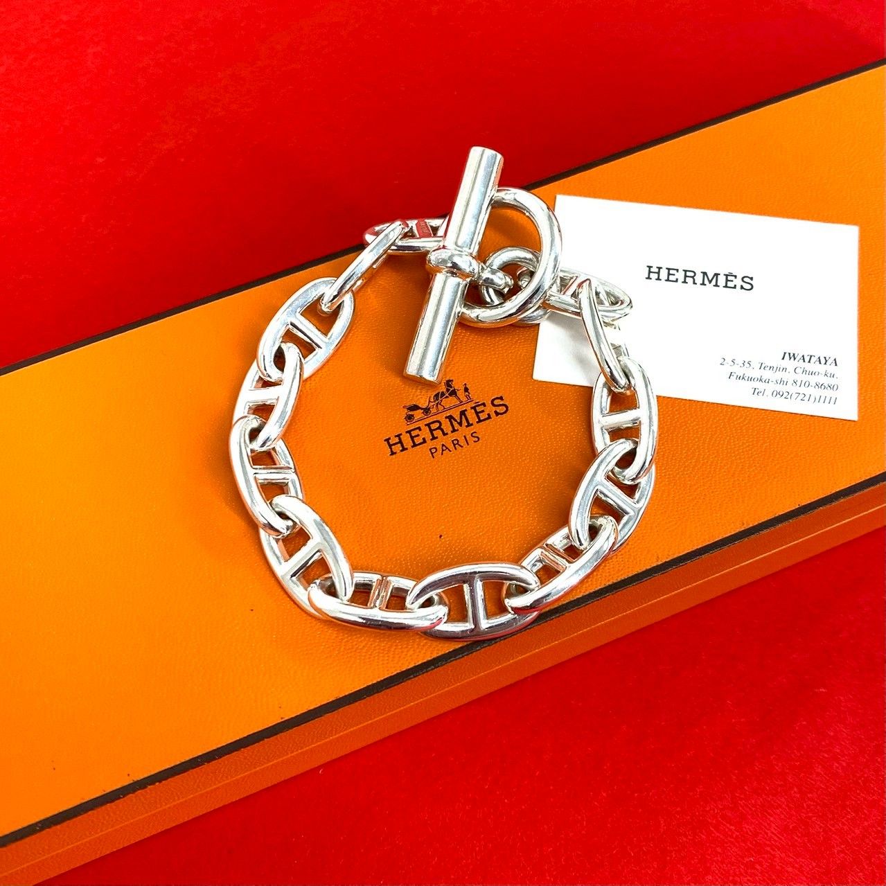 極 美品 箱付き HERMES エルメス シェーヌダンクル GM 13コマ